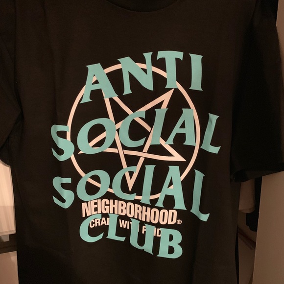 Anti Social Social Club X Neighborhood Black Tee - Picture 2 of 6